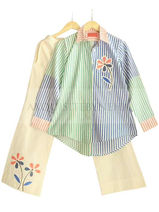 Blue & Green Stripes set