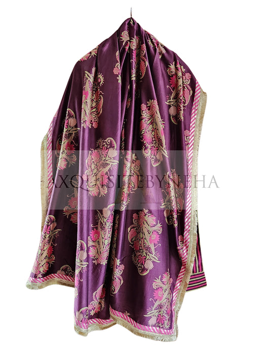Purple Stripes Chanderi