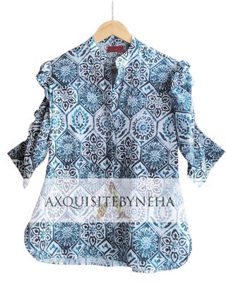 Blue printed cotton set