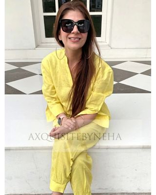 Yellow Kareena style coordset