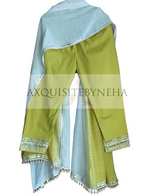 Lime Green Chanderi