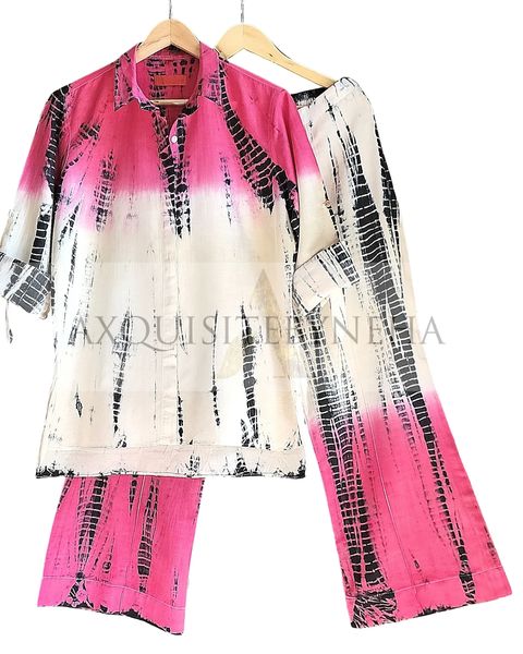 Pink & Cream Tie&Dye set