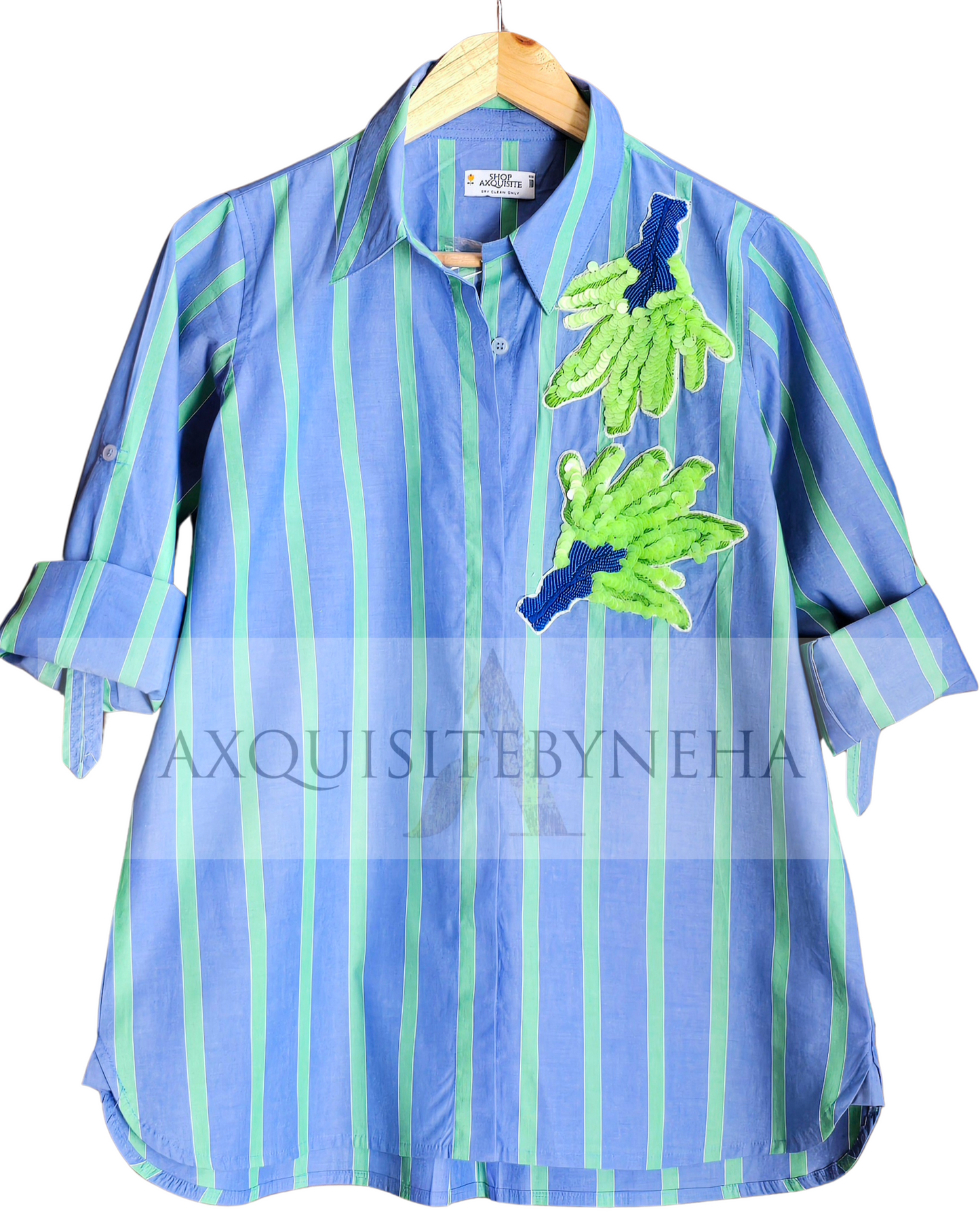 Blue & Green / Denim pants