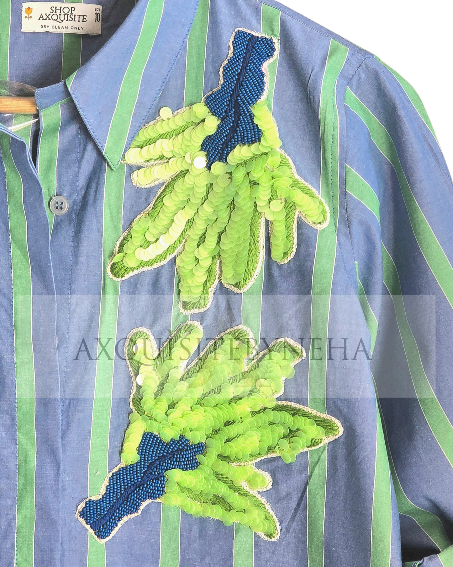 Blue & Green / Denim pants