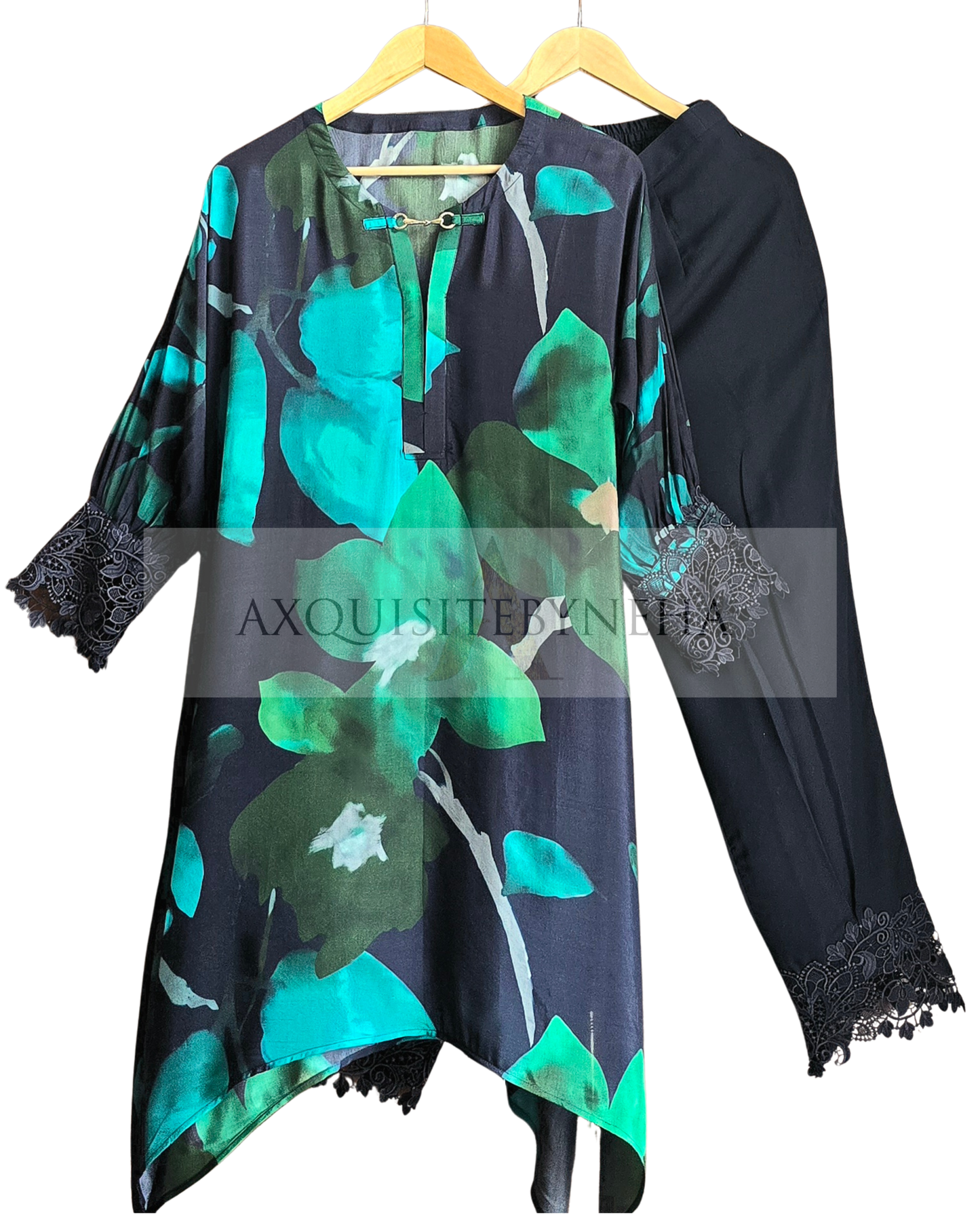 Blue printed Kaftan