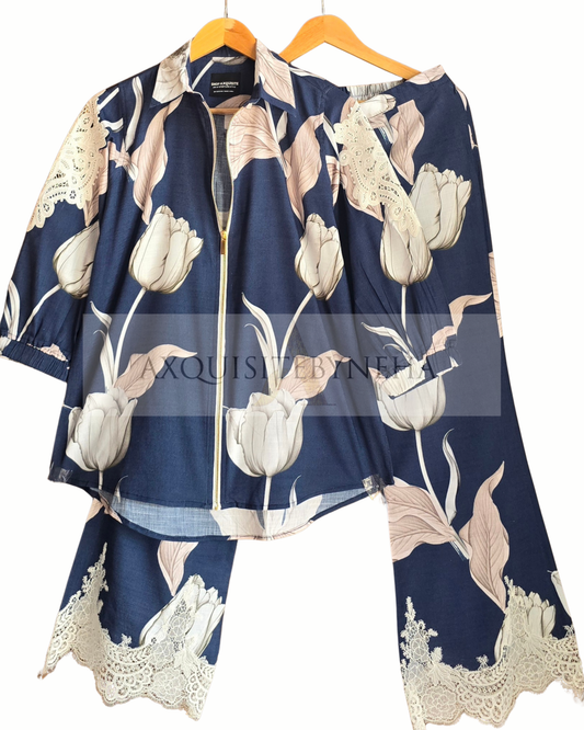 Petals Navy Blue