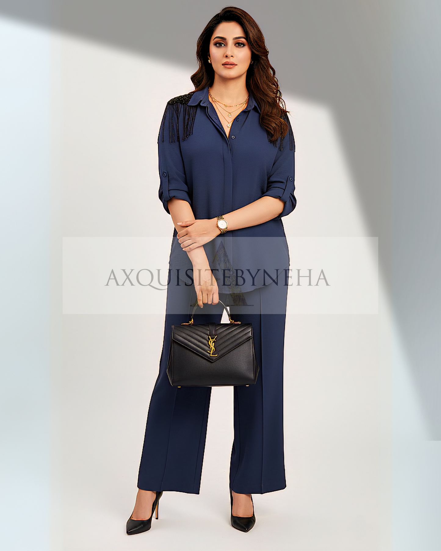 Deep Blue Cotton Crepe