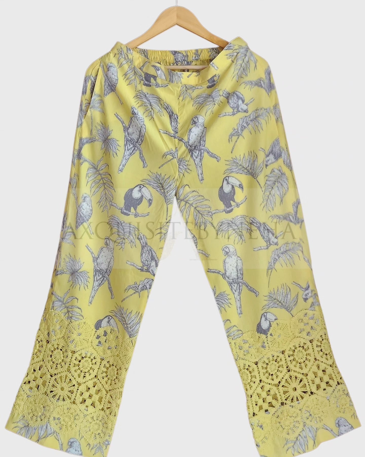 Lemon Cutwork Coordset