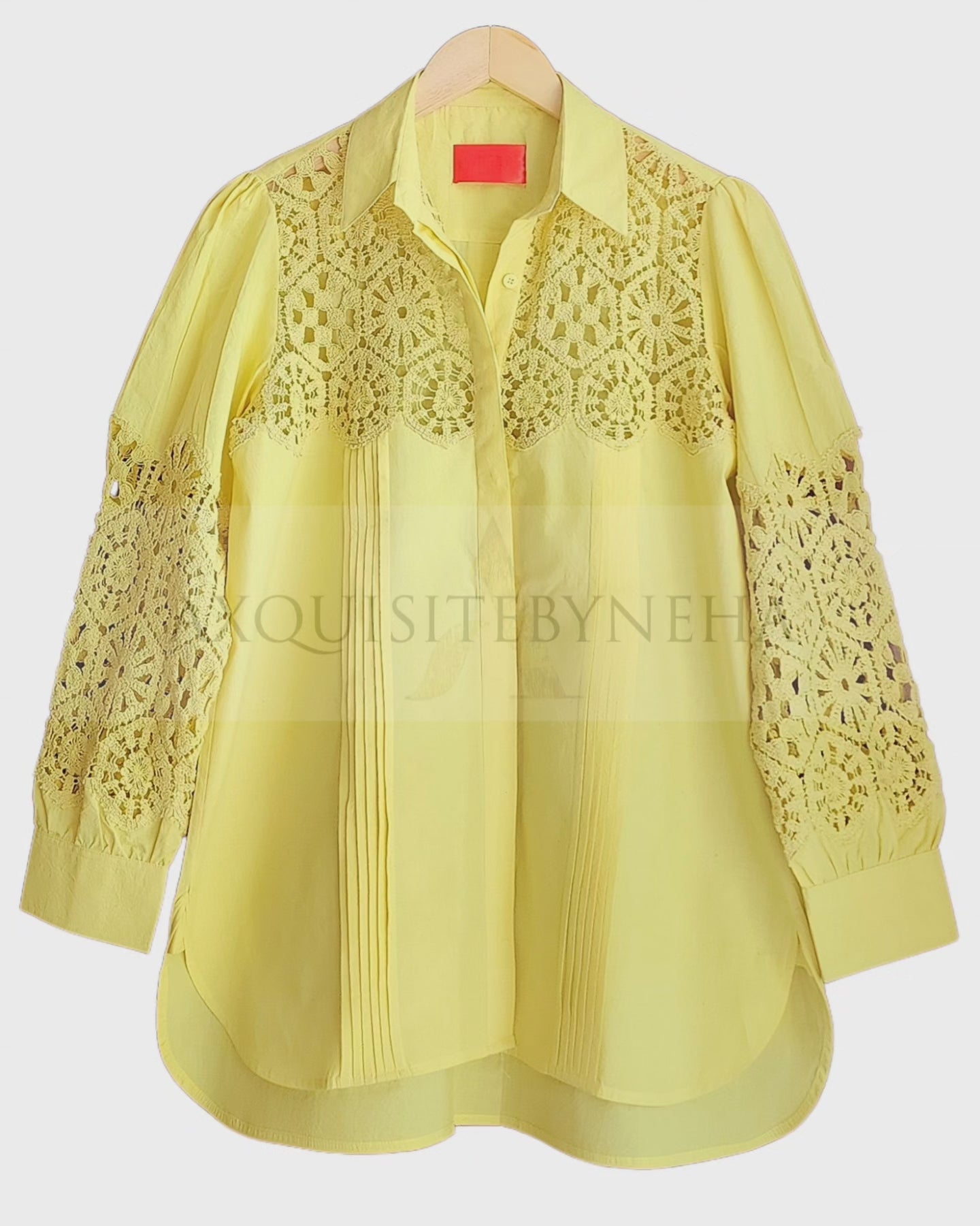 Lemon Cutwork Coordset