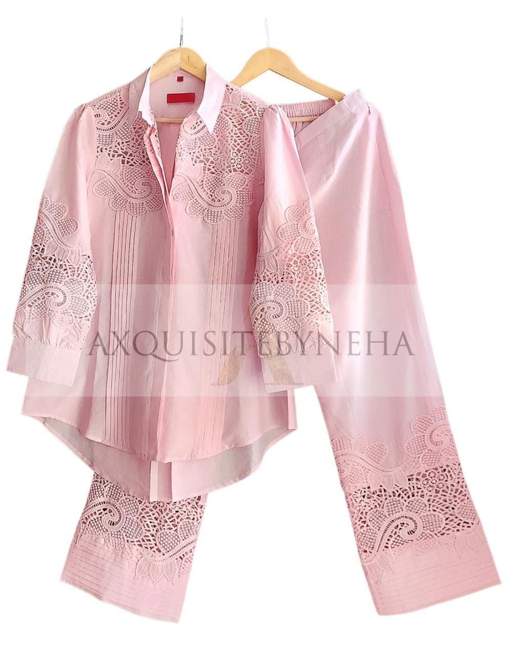 Pink Cutwork coordset