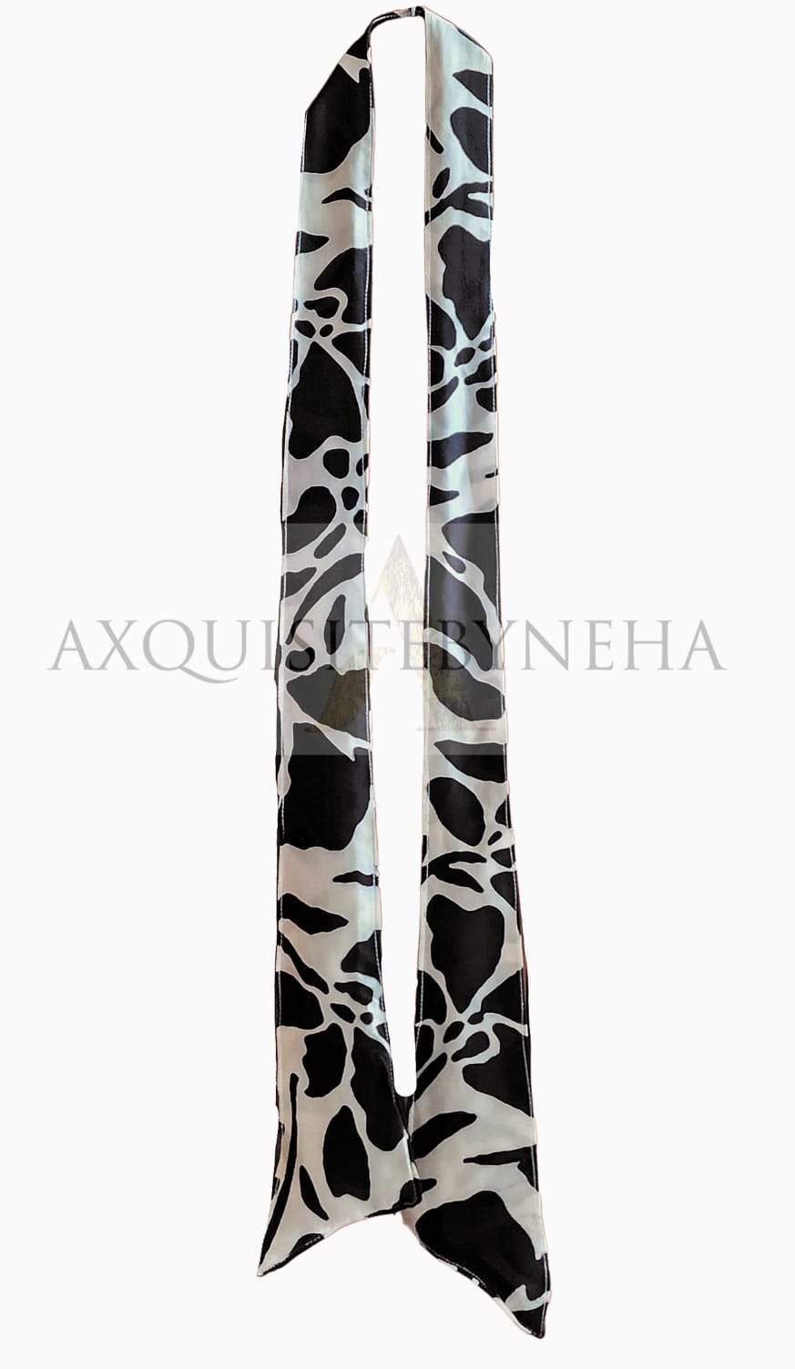 Blk : White Modal satin