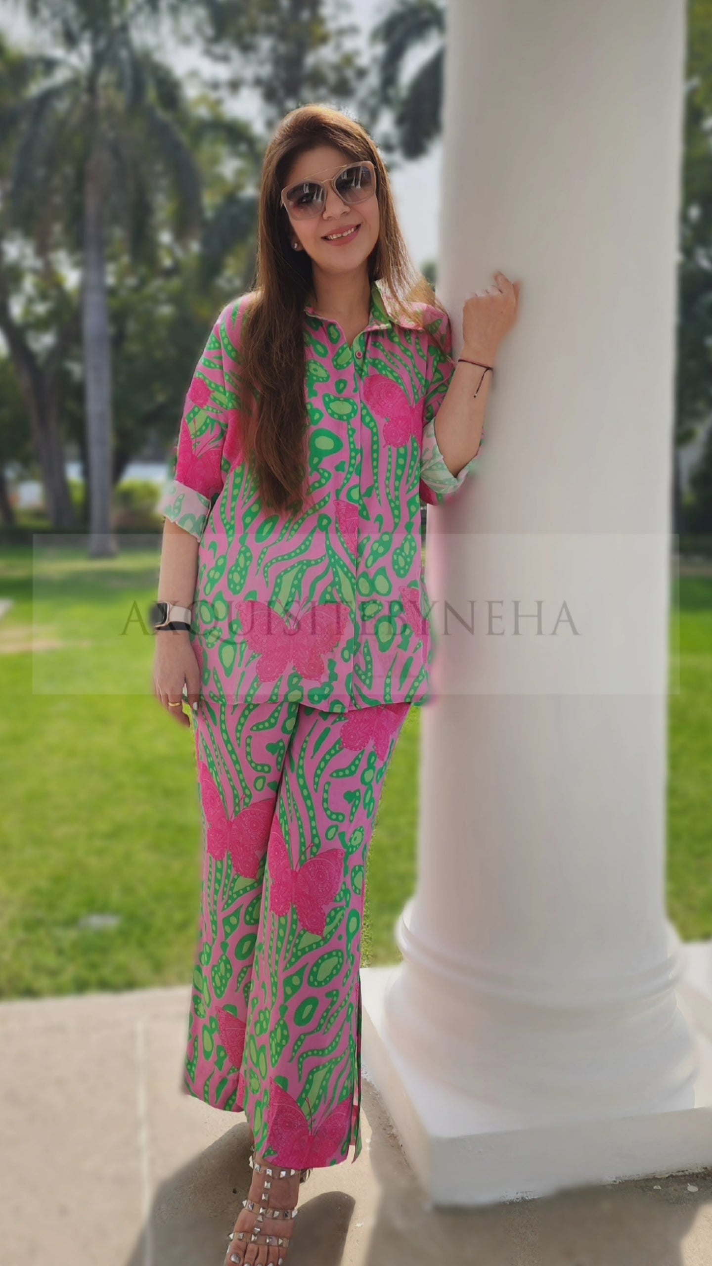 Modal Satin Butterfly Print