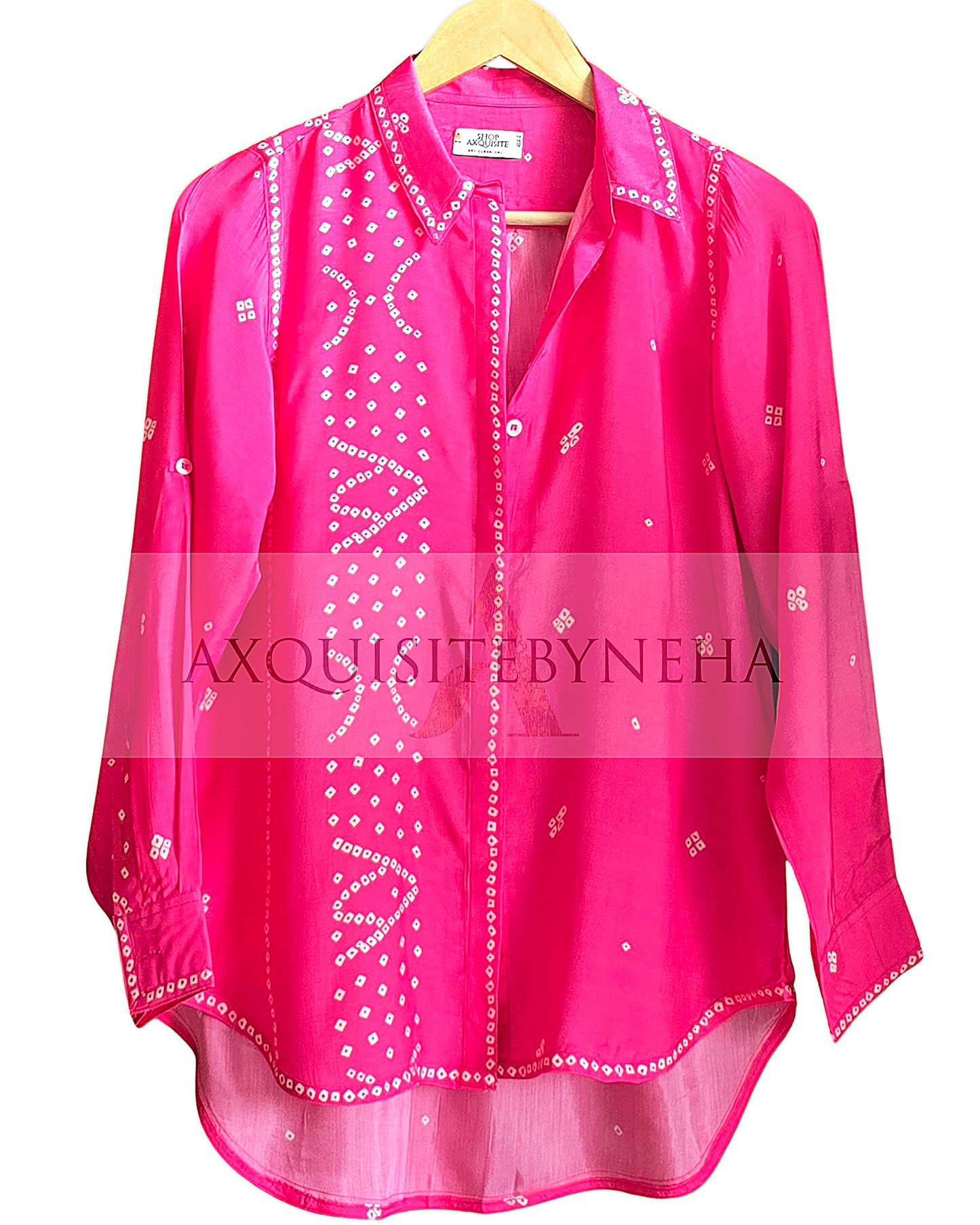 Hot Pink Bandhani Shirt