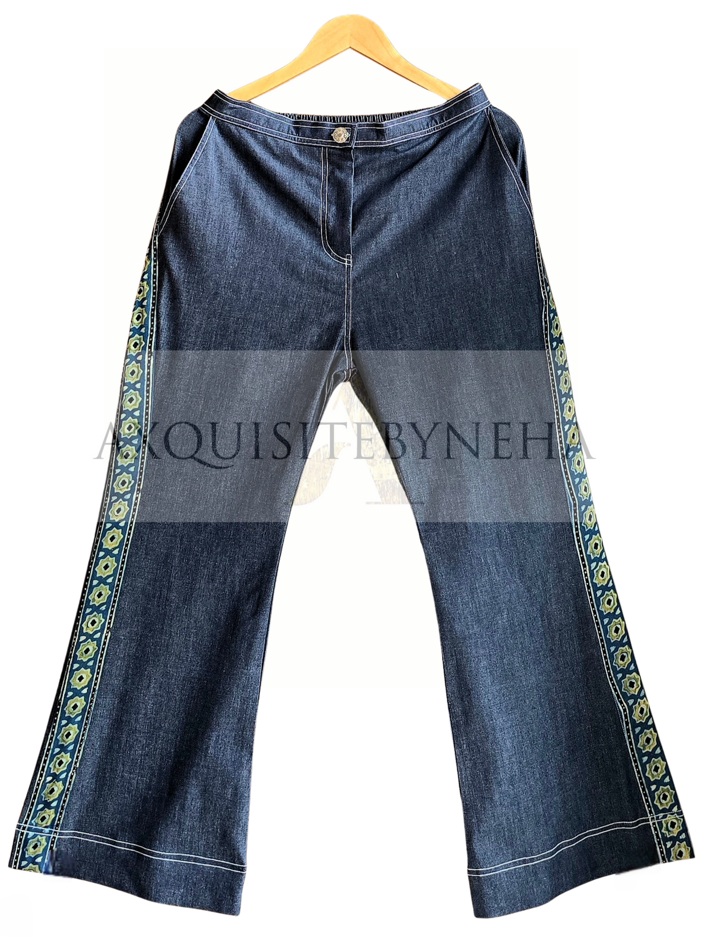 Ajrak With Denim Pants