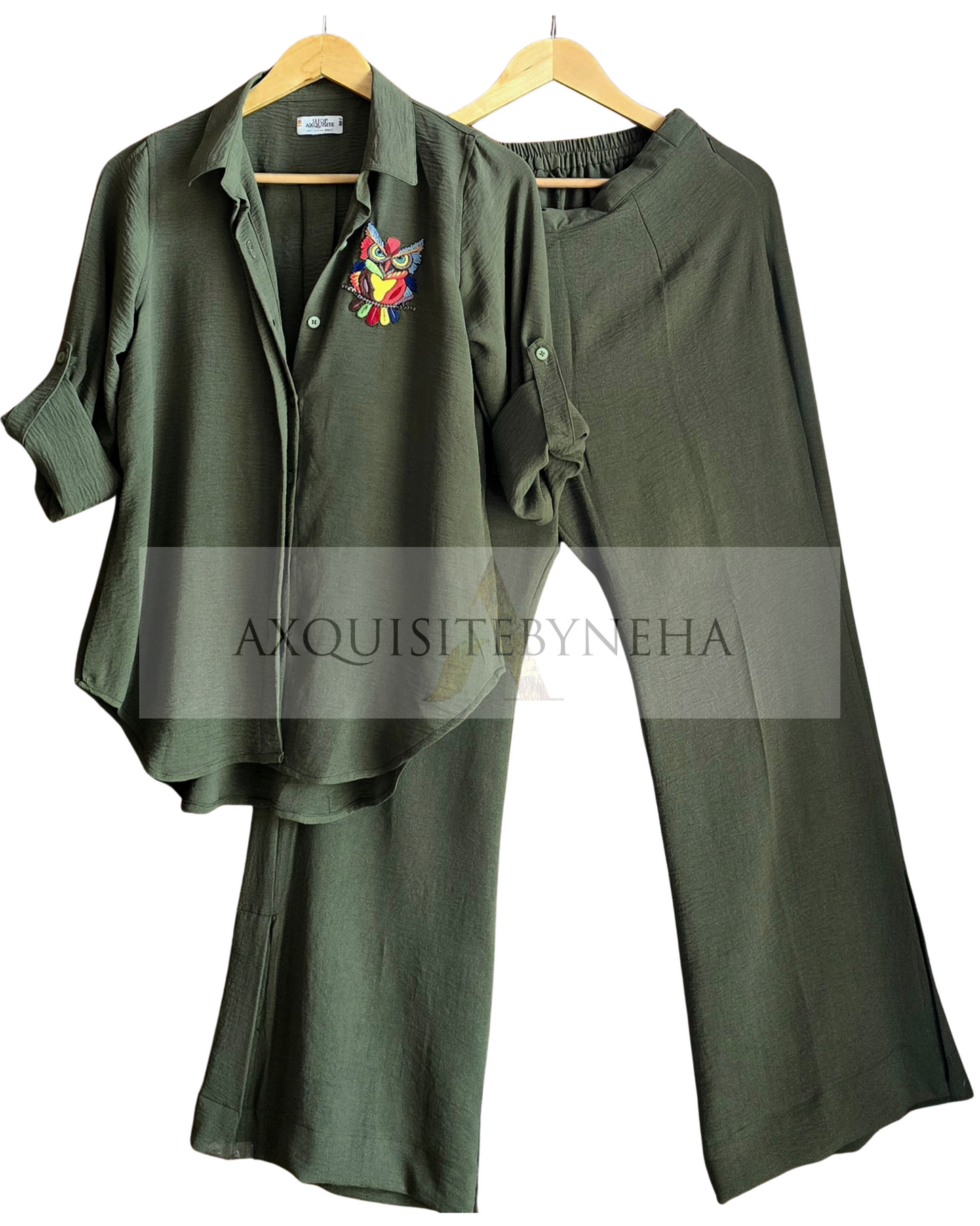 Olive Cotton Crepe set