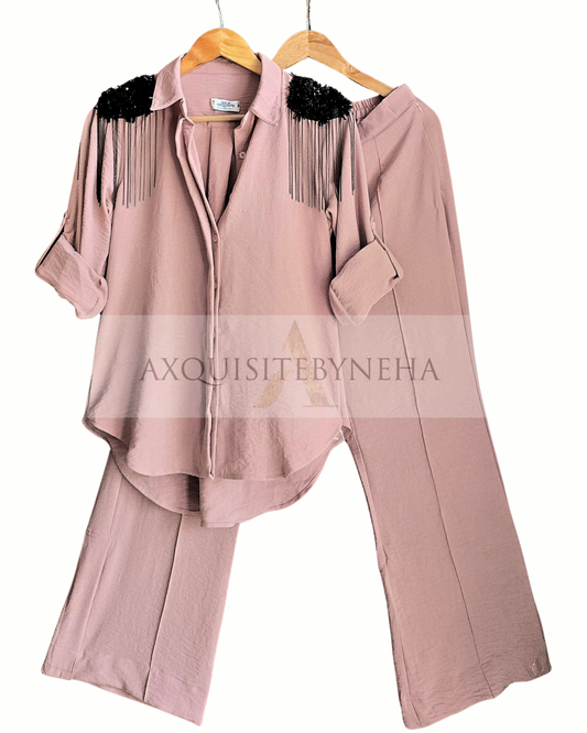 Dusty pink Cotton Crepe