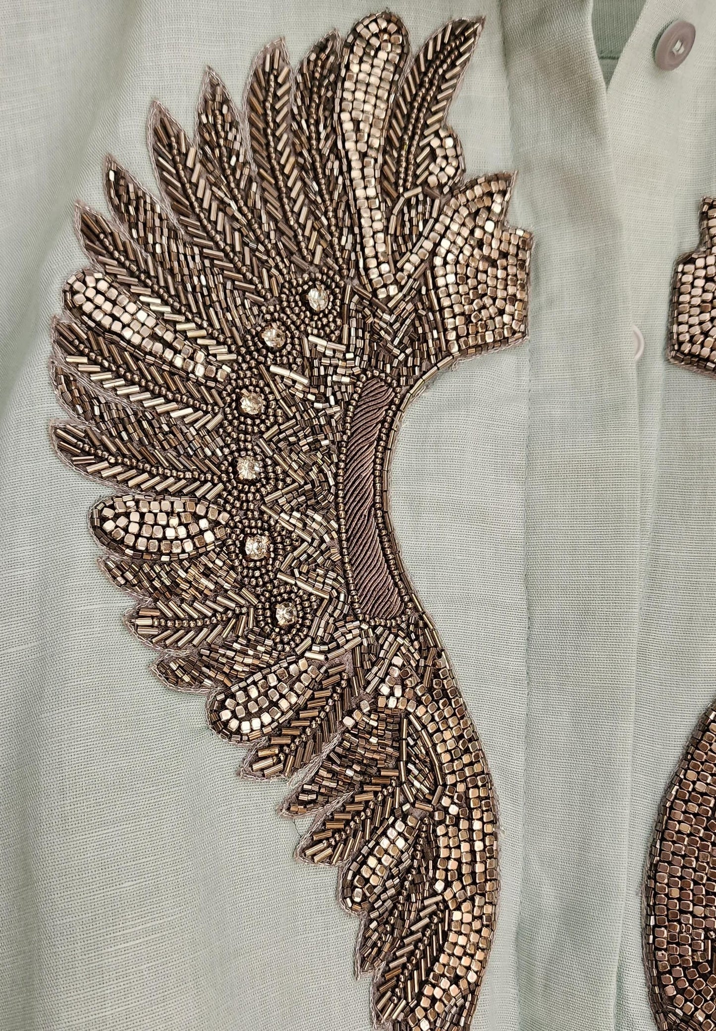 Sea Green Chest detailing