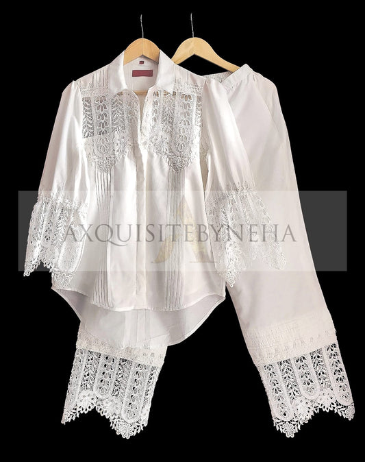 Lightining Grey cutwork set