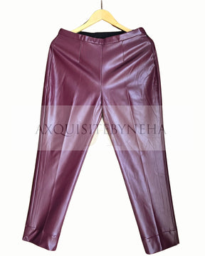 Maroon Leather pants