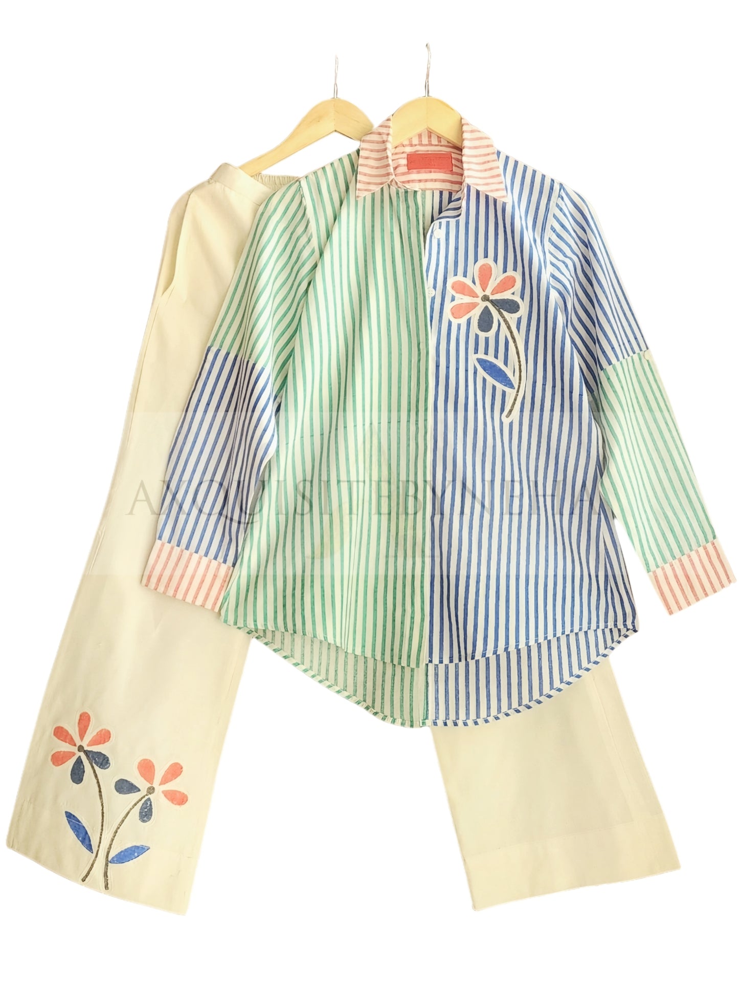 Blue & Green Stripes set