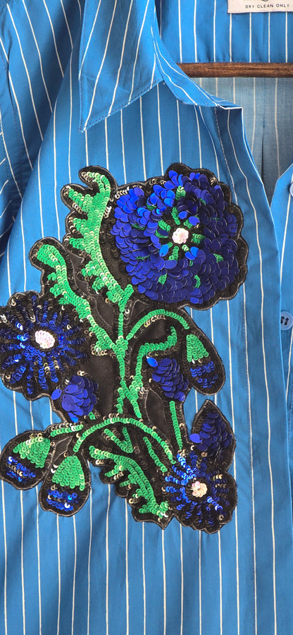 White & Blue Stripes