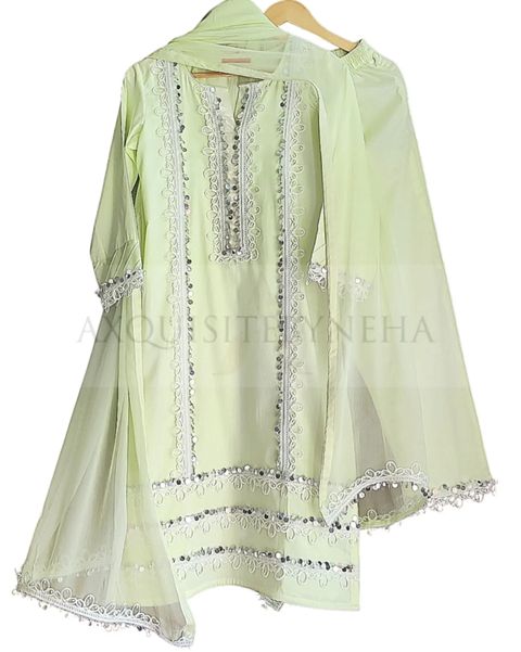 Lime Green Lacework suit