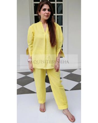 Yellow Kareena style coordset