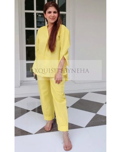 Yellow Kareena style coordset