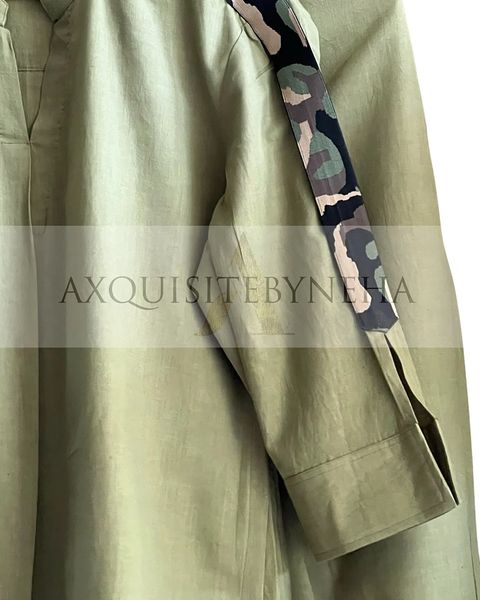 Olive Army detaling Harem pants set