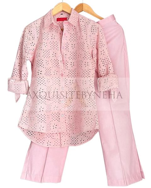 Baby pink chikan set