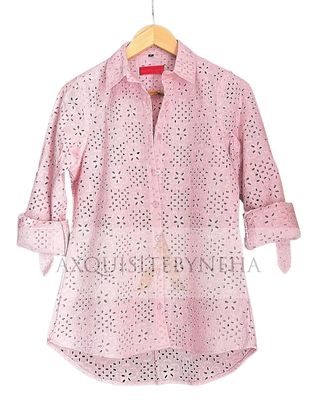 Baby pink chikan set