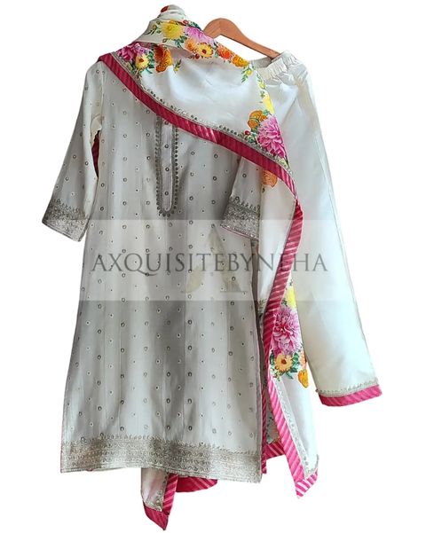 Ivory Printed Dupatta set