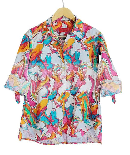 Multicolored cotton linen set