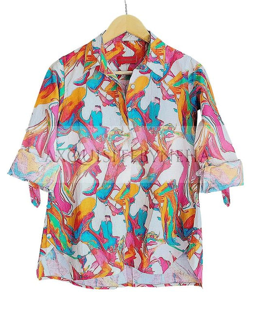 Multicolored cotton linen set