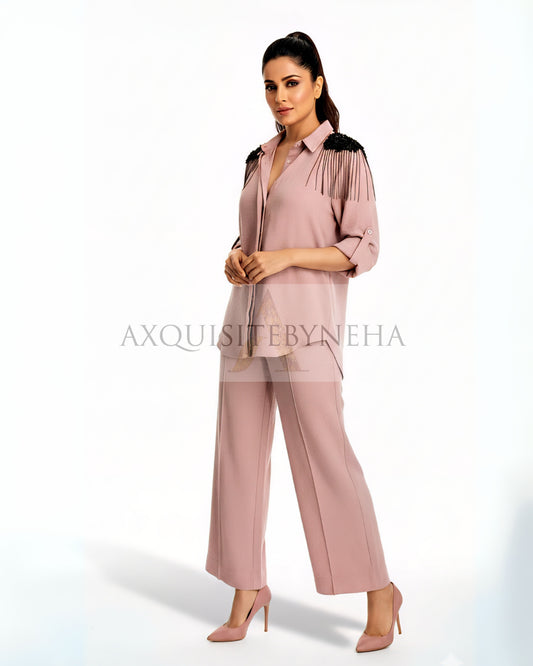 Dusty pink Cotton Crepe