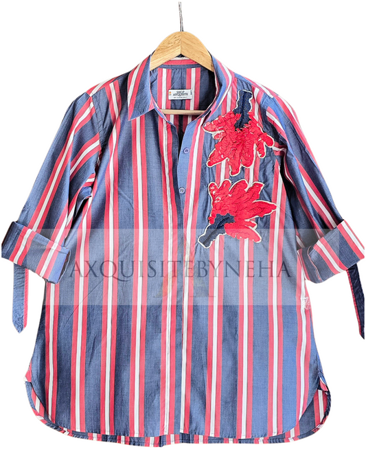 Red and Blue / Denim pants