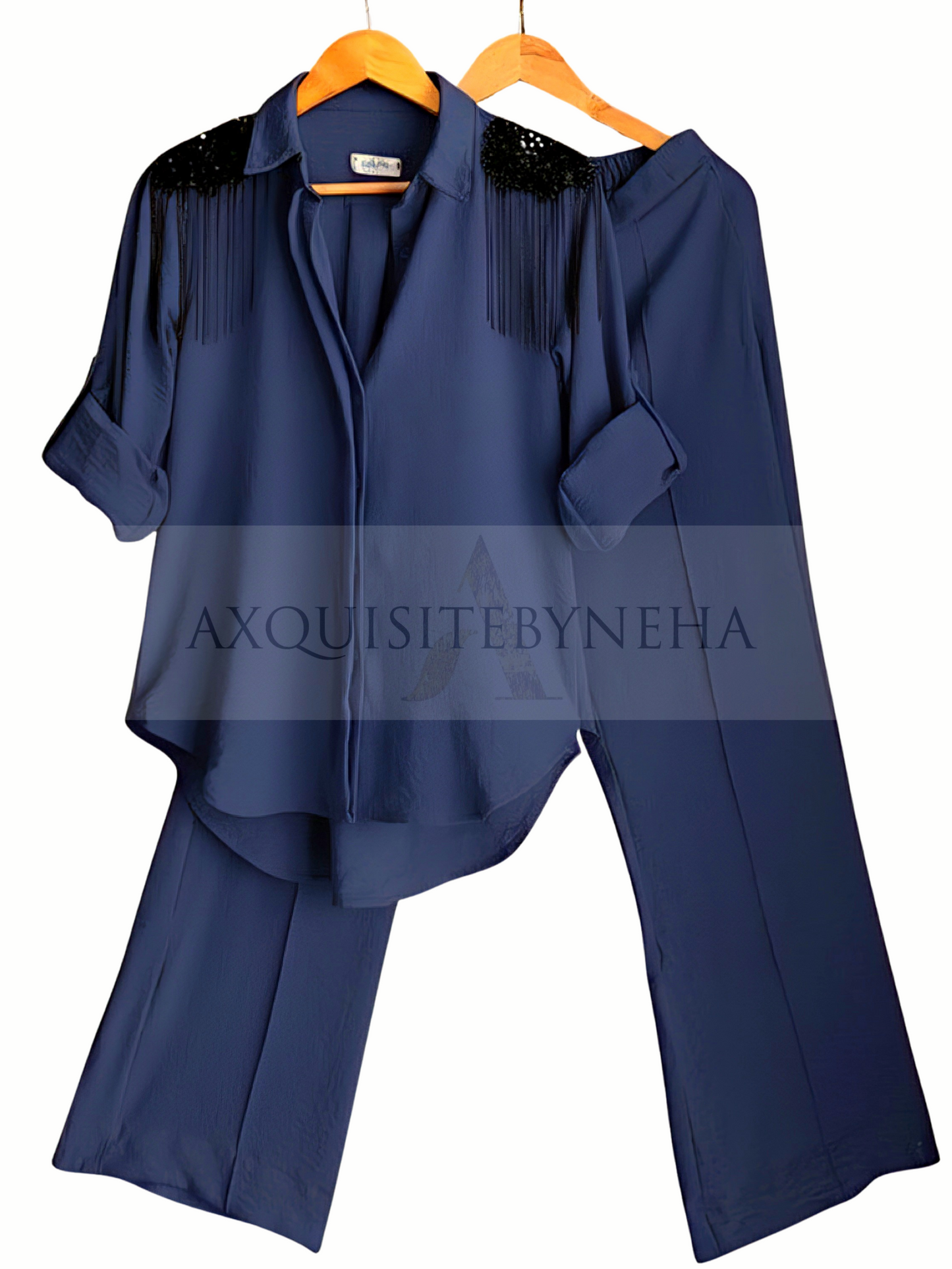 Deep Blue Cotton Crepe