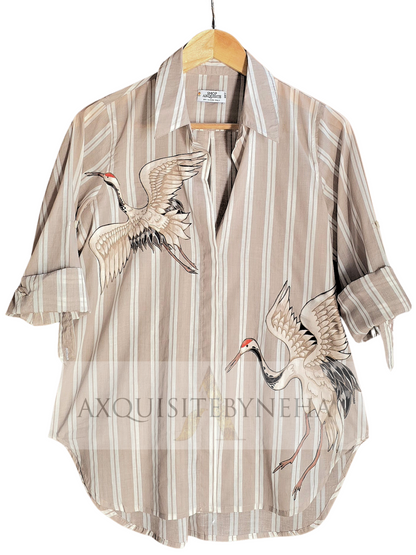 Beige Stripes Shirt