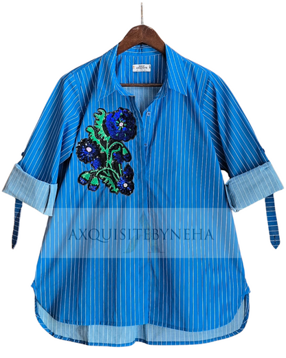 White & Blue Stripes