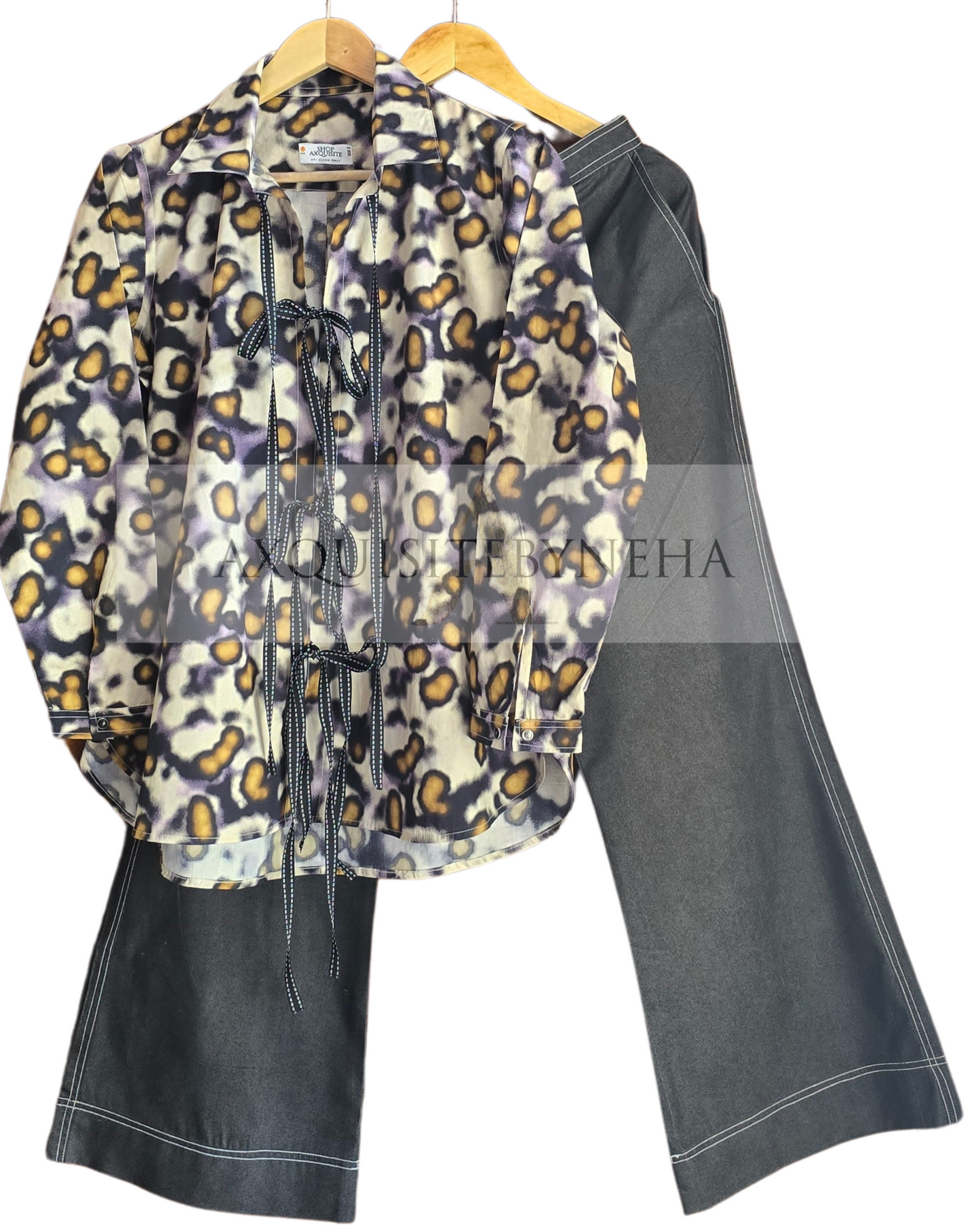 Printed Coord Denim Pants