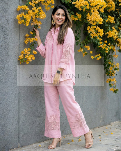 Pink Cutwork coordset