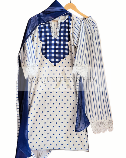 Polka Suit in Blue