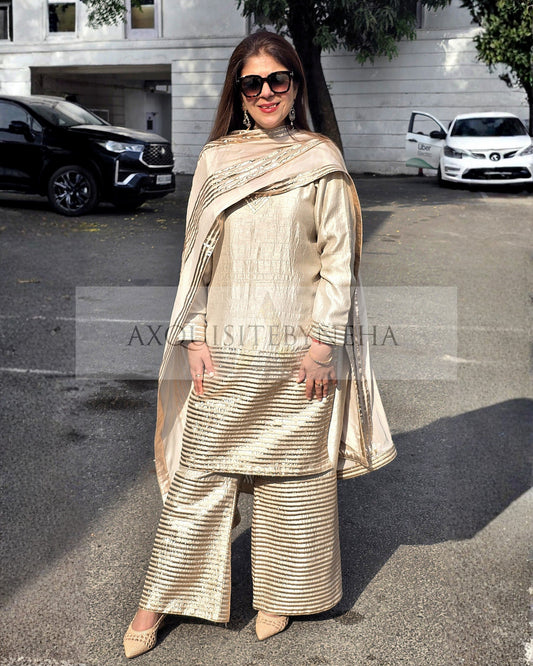 Ivory Gold Kalidar suit