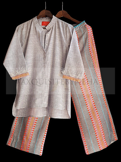 Chambray with Stripes Pants