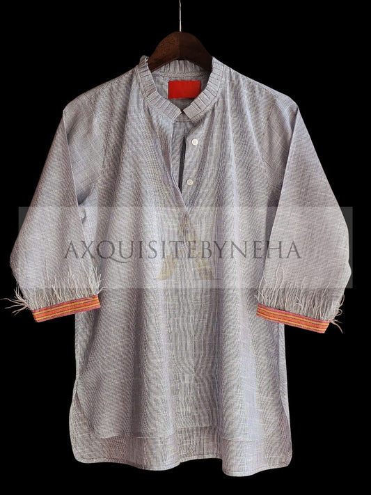 Chambray with Stripes Pants