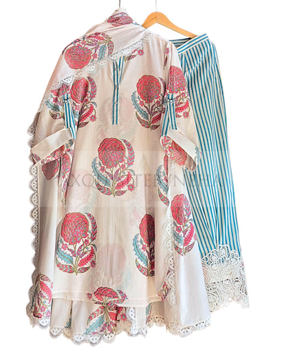 Floral Handblock Suit
