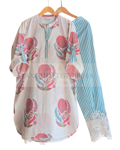 Floral Handblock Suit