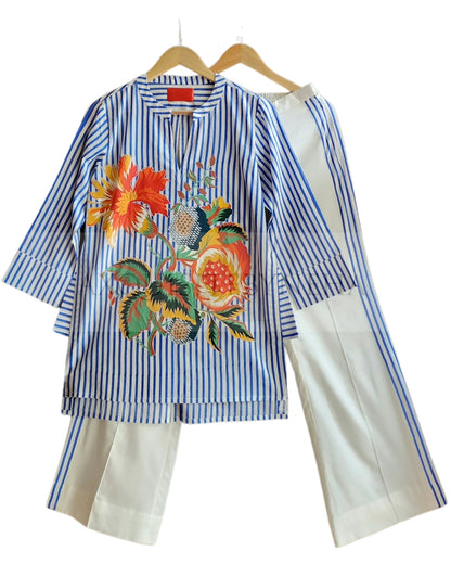 Stripes Blue & White set