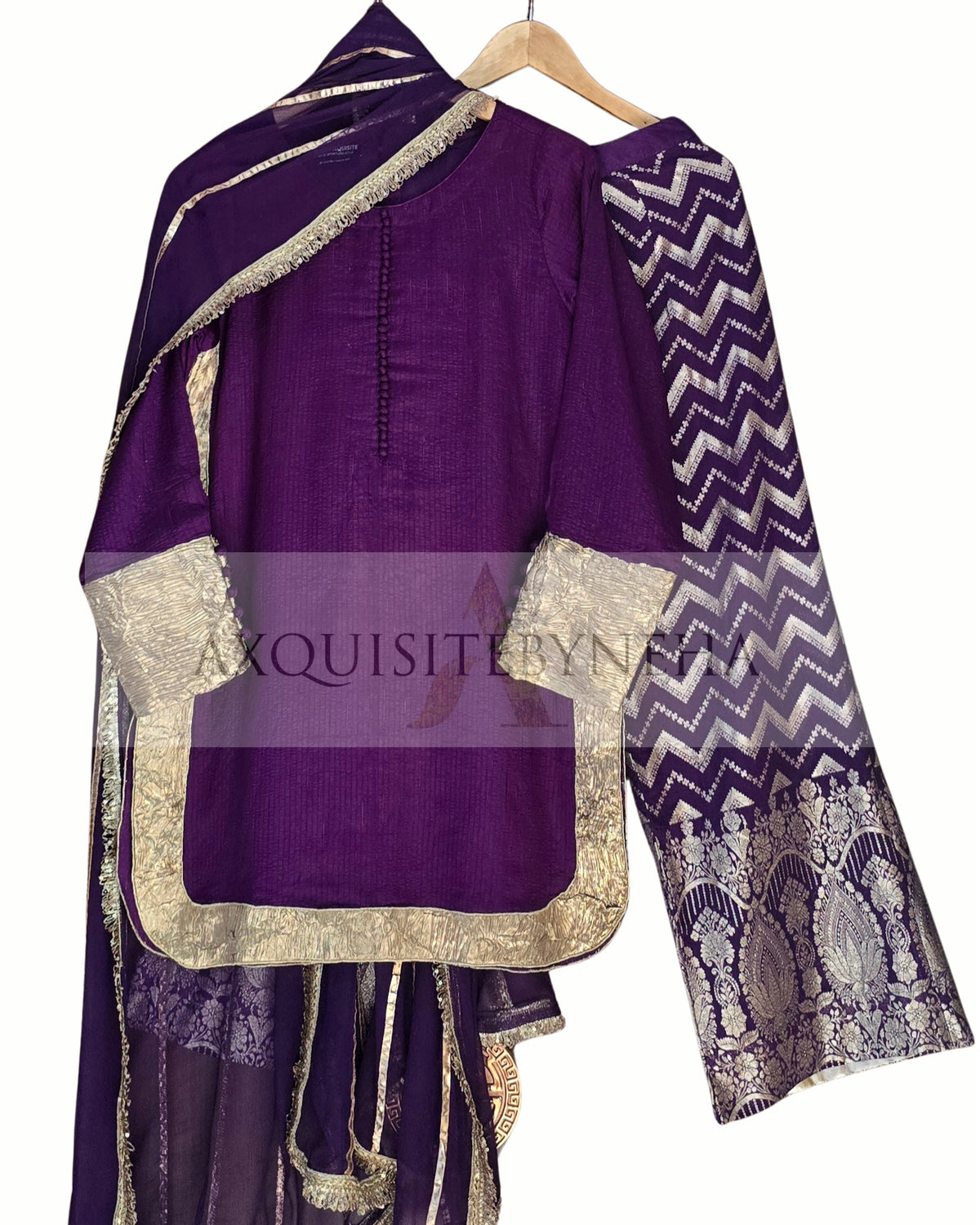 Purple Plazo set