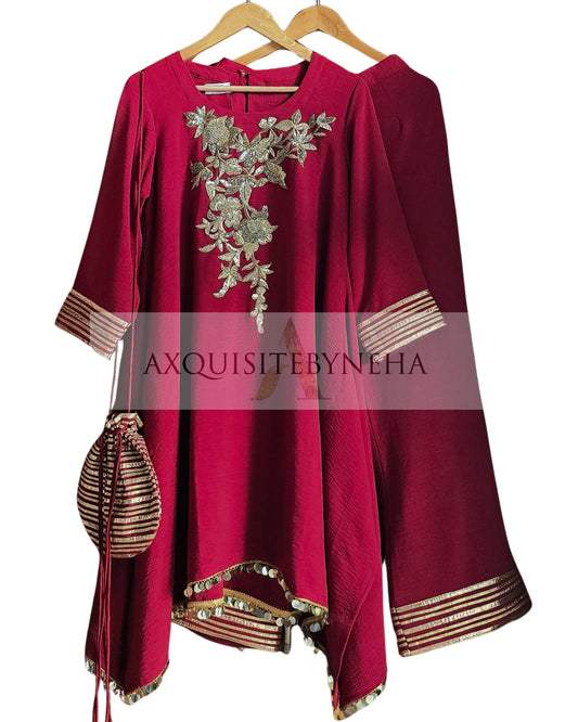 Maroon Asymmetrical